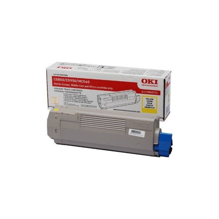 OKI TONER YELLOW C5850/5950/MC560 (6K)