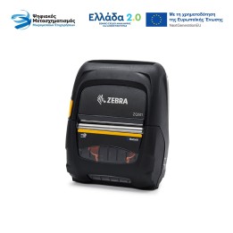 ZEBRA ZQ521 4" MOBILE DIRECT THERMAL PRINTER, 203 DPI, USB, BLUETOOTH 4.1, NFC, WLAN, RTC, & BATTERY PACK.