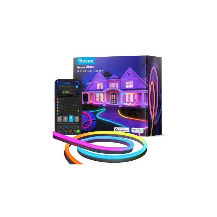 GOVEE RGBIC OUTDOOR NEON STRIP LIGHTS - 10M