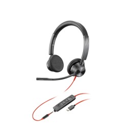 POLY BLACKWIRE 3325 STEREO USB-C HEADSET + 3.5MM PLUG + USB-C/A ADAPTER (8X221AA)