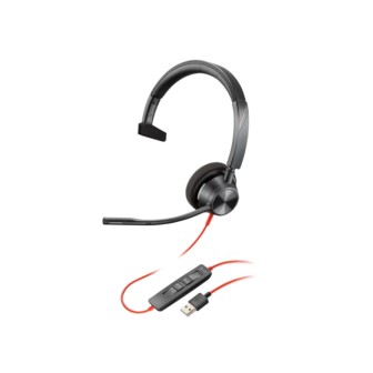POLY BLACKWIRE 3310 MONAURAL USB-C HEADSET + USB-C/A ADAPTER (8X215AA)