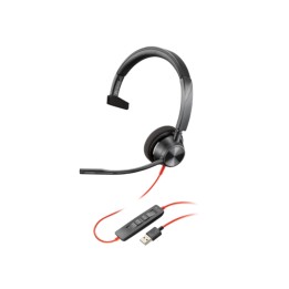 POLY BLACKWIRE 3310 MONAURAL USB-C HEADSET + USB-C/A ADAPTER (8X215AA)